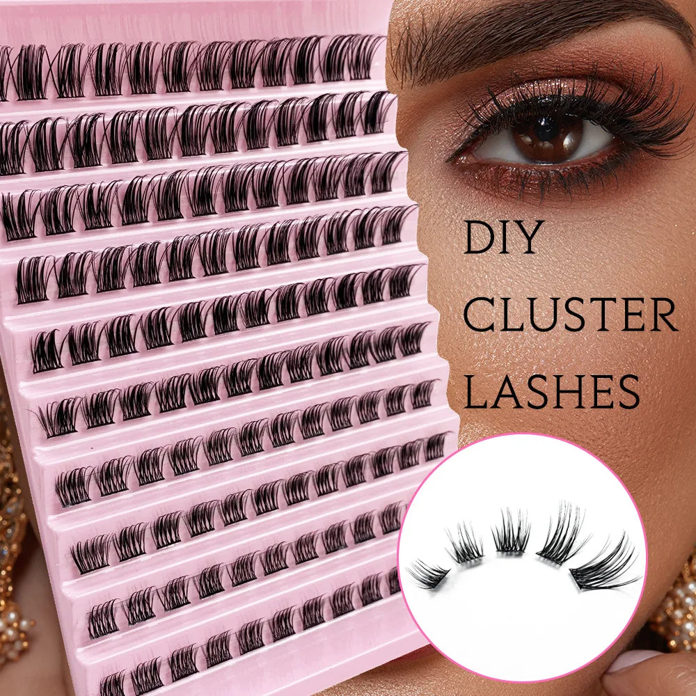 MIAOJIE Lash Clusters 120pcs Cluster Lashes 8-16mm