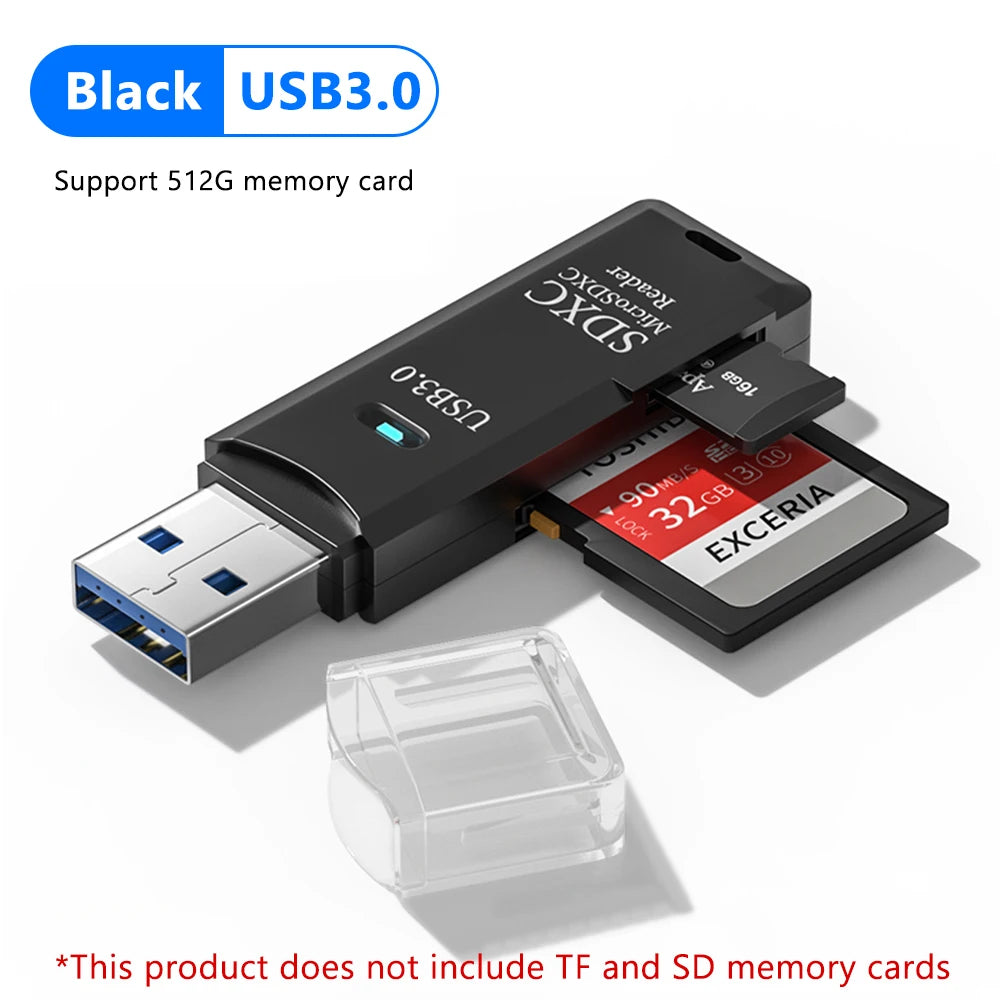 2 In 1 High Speed USB 3.0 2.0 Micro SD TF Card Reader Adapter Data