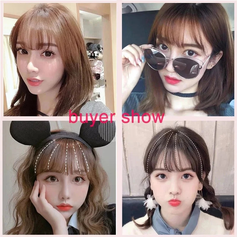 Synthetic Fake Invisible Air Bangs Hair Extension