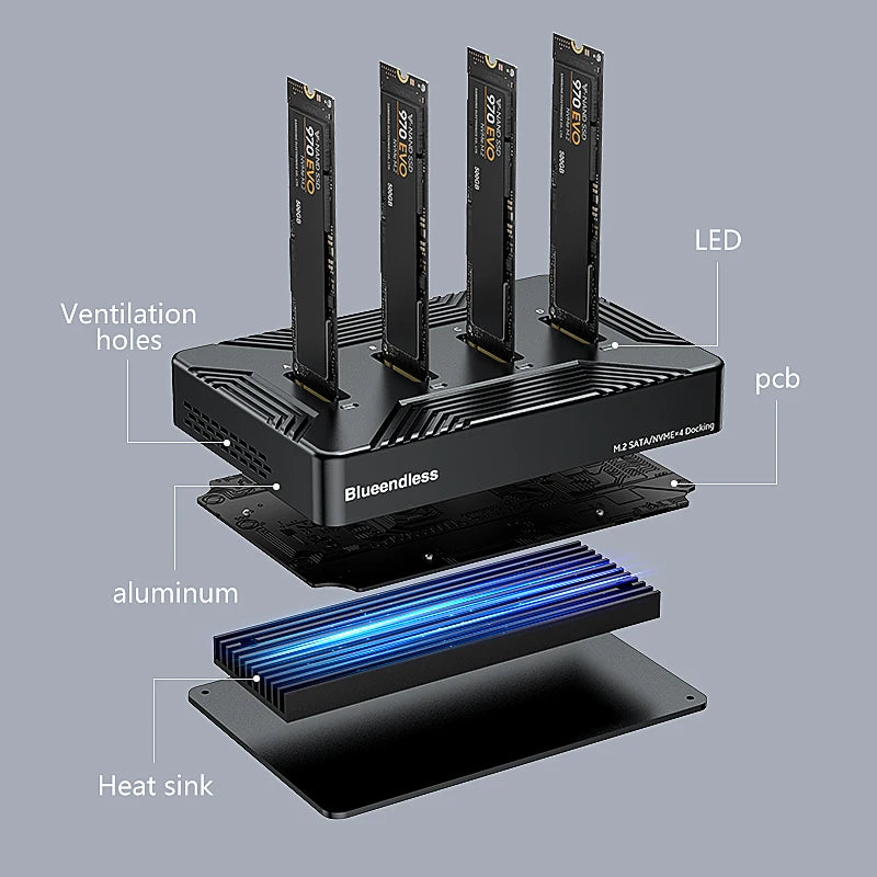 Blueendless 4 bay m2 SSD docking station