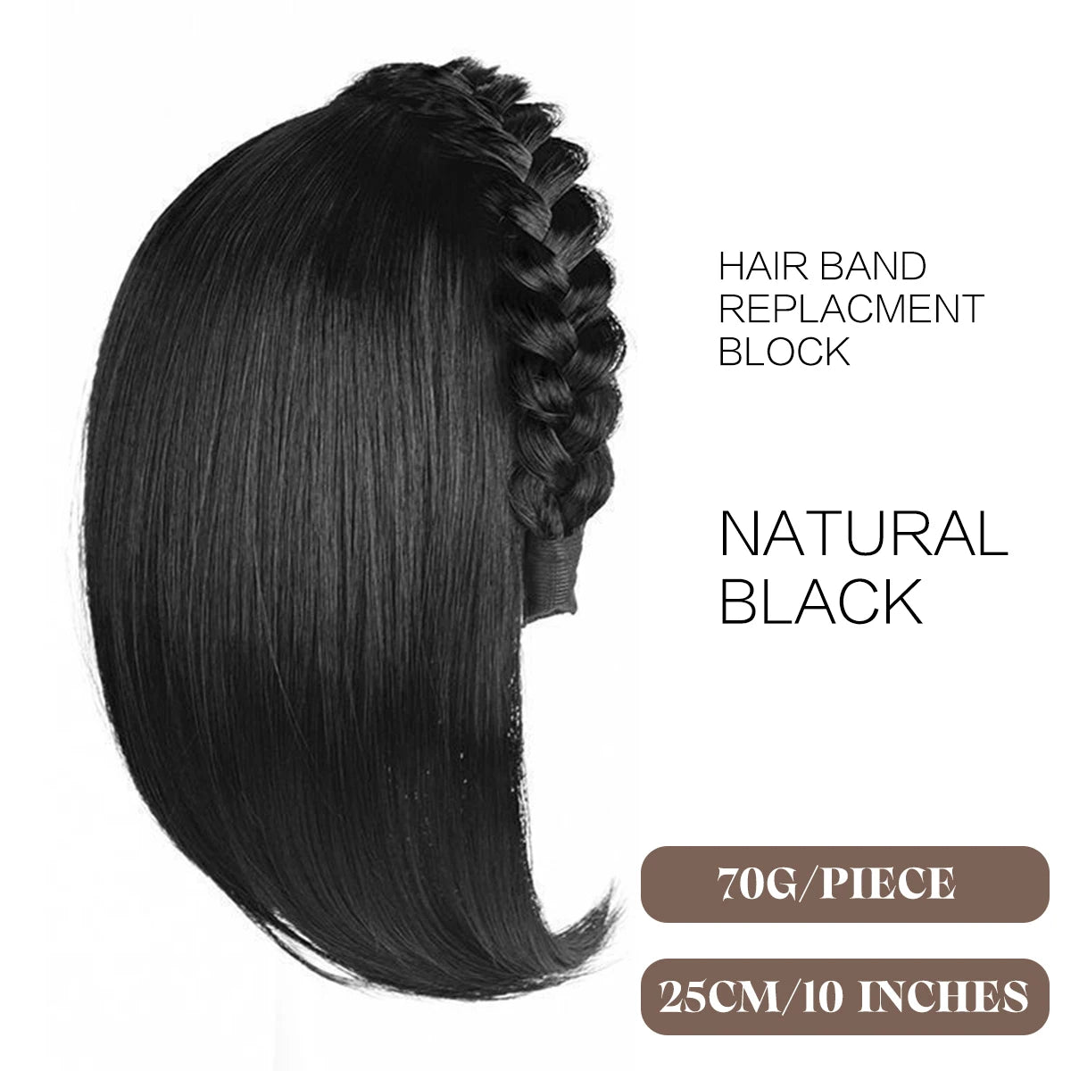 DUTRIEUX Micro-Volume Synthetic Reissue block Wig Replacement Block One-piece Wig Women's Twist Braided Fishbone Hairpiece