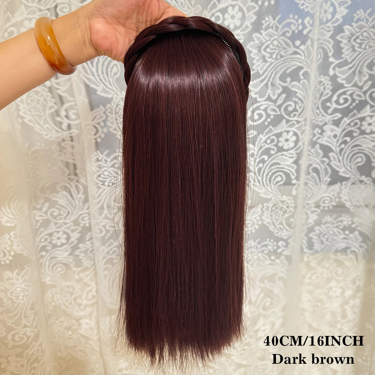 DUTRIEUX Micro-Volume Synthetic Reissue block Wig Replacement Block One-piece Wig Women's Twist Braided Fishbone Hairpiece