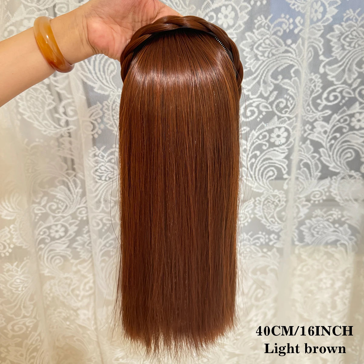 DUTRIEUX Micro-Volume Synthetic Reissue block Wig Replacement Block One-piece Wig Women's Twist Braided Fishbone Hairpiece