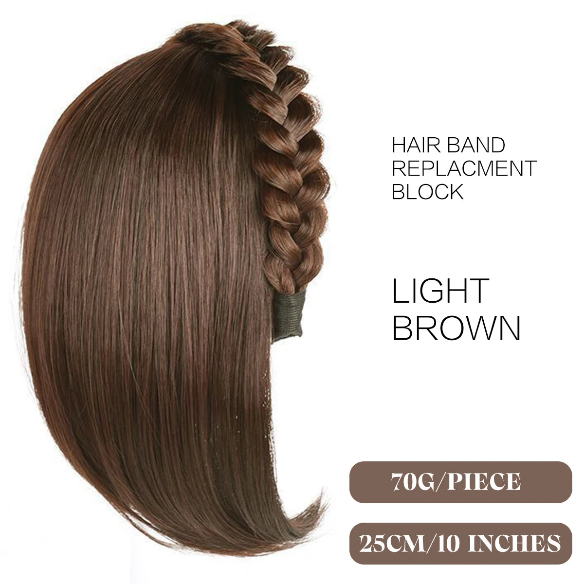 DUTRIEUX Micro-Volume Synthetic Reissue block Wig Replacement Block One-piece Wig Women's Twist Braided Fishbone Hairpiece