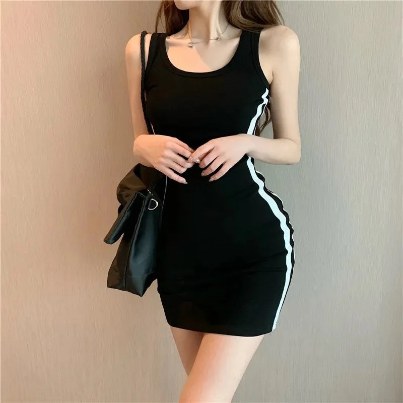 Summer Women Casual Sheath Dress Lady