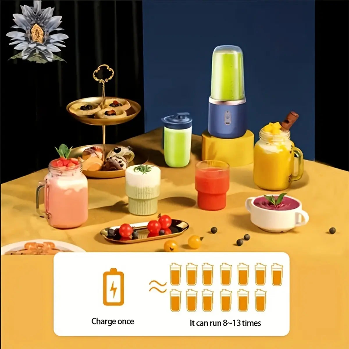 Portable Blender Bottle Electric 6 Blades