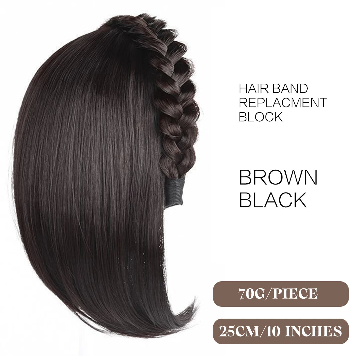 DUTRIEUX Micro-Volume Synthetic Reissue block Wig Replacement Block One-piece Wig Women's Twist Braided Fishbone Hairpiece
