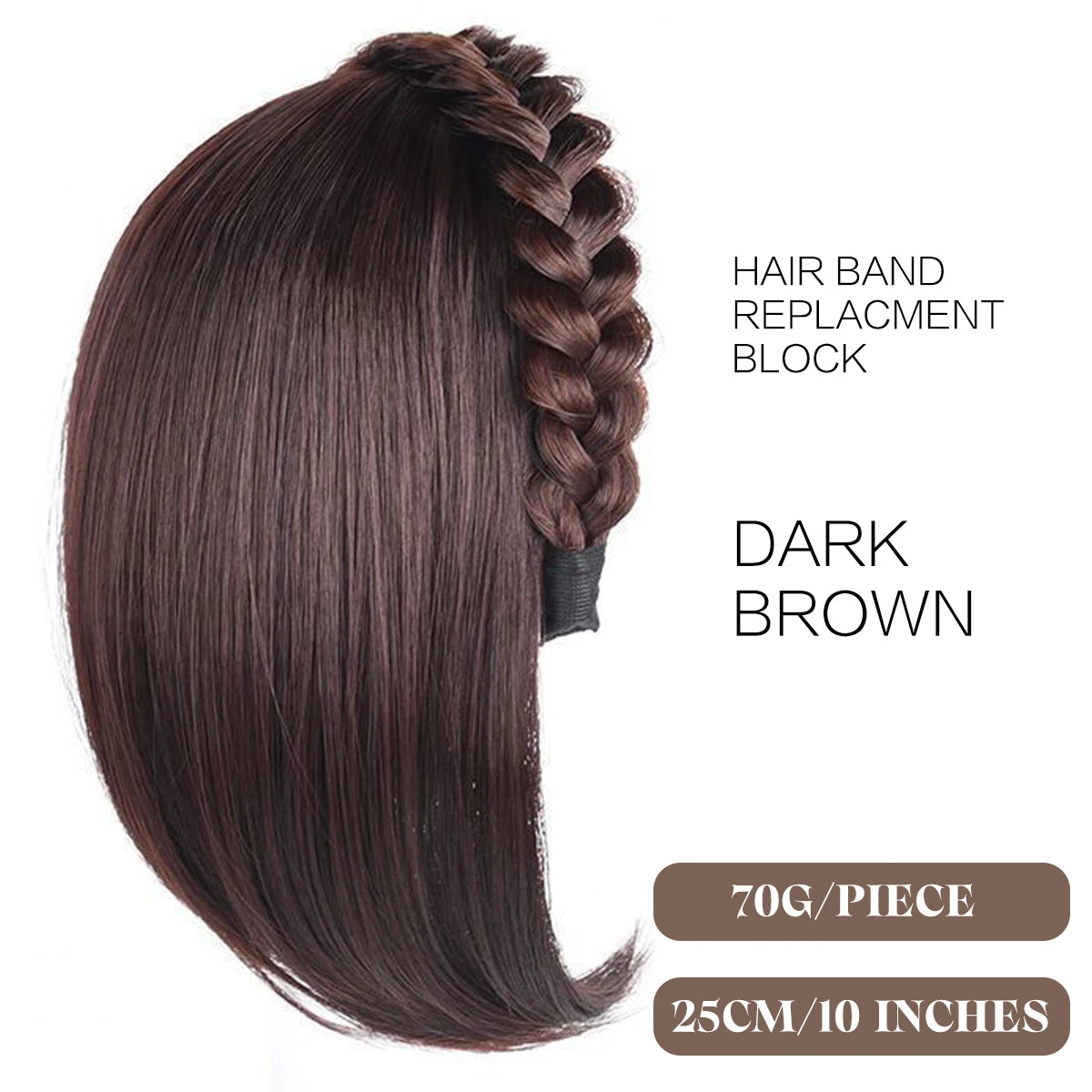 DUTRIEUX Micro-Volume Synthetic Reissue block Wig Replacement Block One-piece Wig Women's Twist Braided Fishbone Hairpiece
