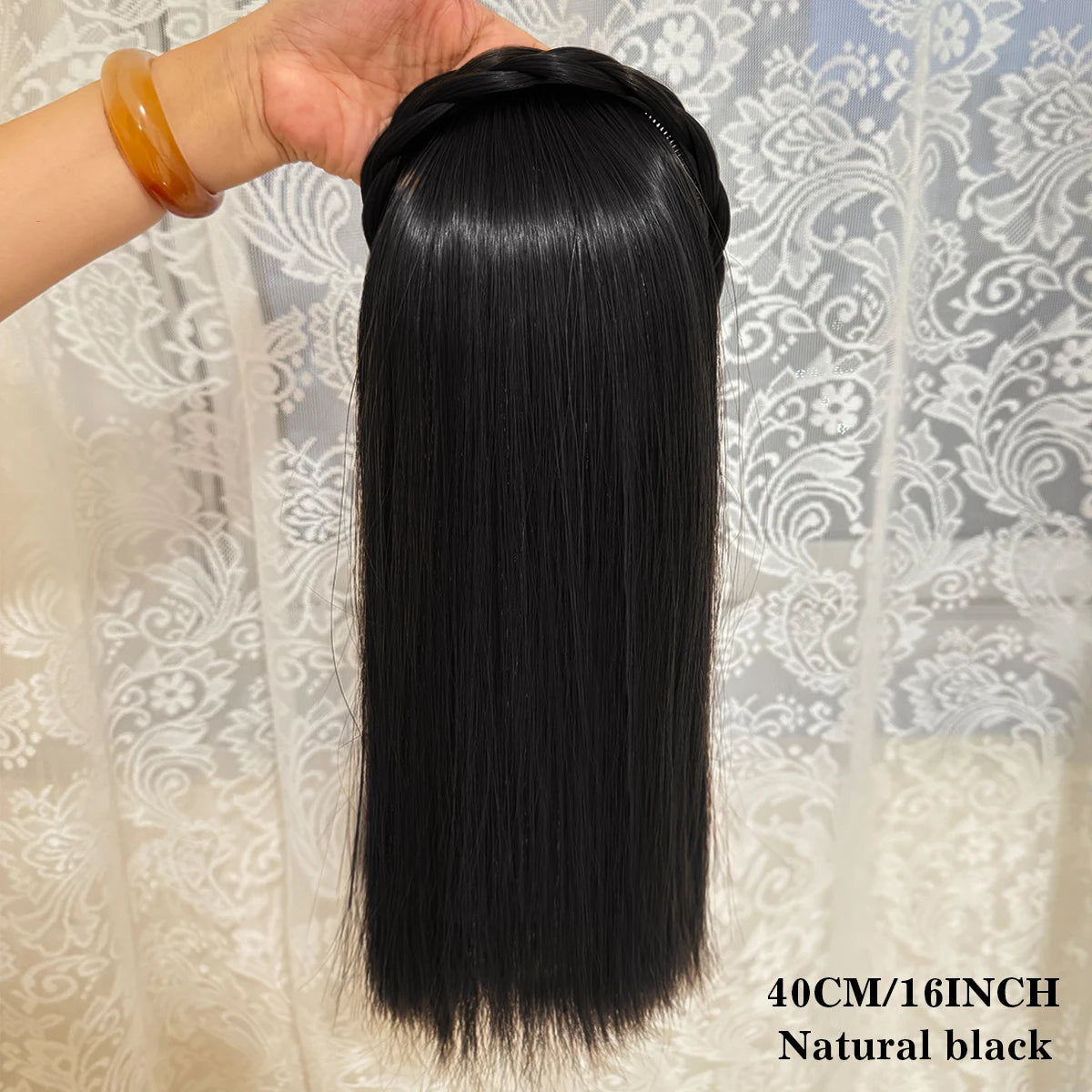 DUTRIEUX Micro-Volume Synthetic Reissue block Wig Replacement Block One-piece Wig Women's Twist Braided Fishbone Hairpiece